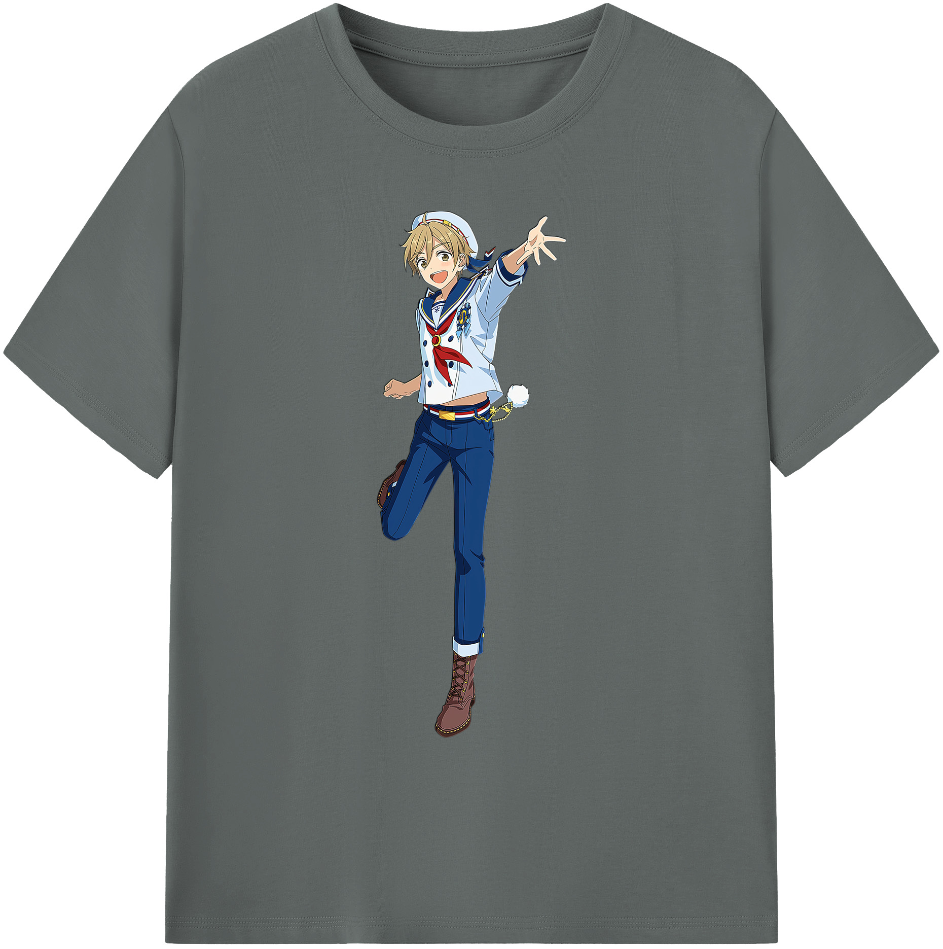 （画像用） あんさんぶるスターズ! Ensemble Stars 綿100％ メンズ半袖Tシャツ｜肌触りやわらか＆通気性